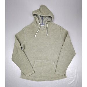 ROWM Hoodie Mens Large Olive Green V-Neck Sweatshirt Athleisure Performance